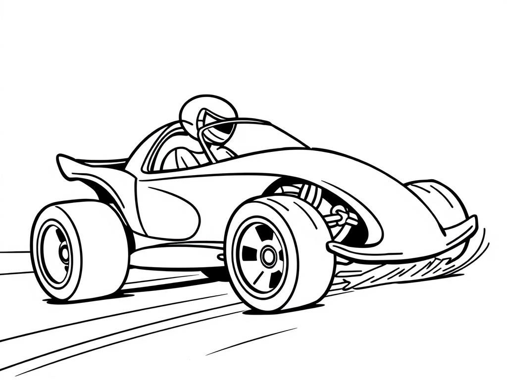 Racing Car Coloring Page