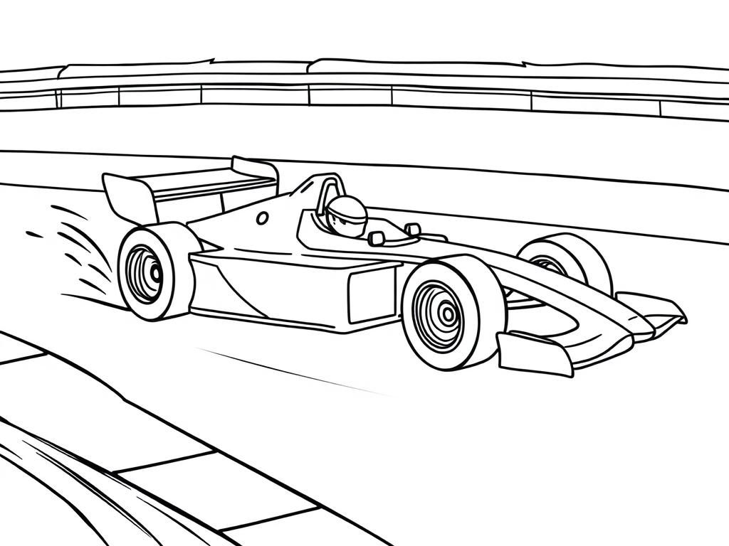 Racing Car Coloring Page