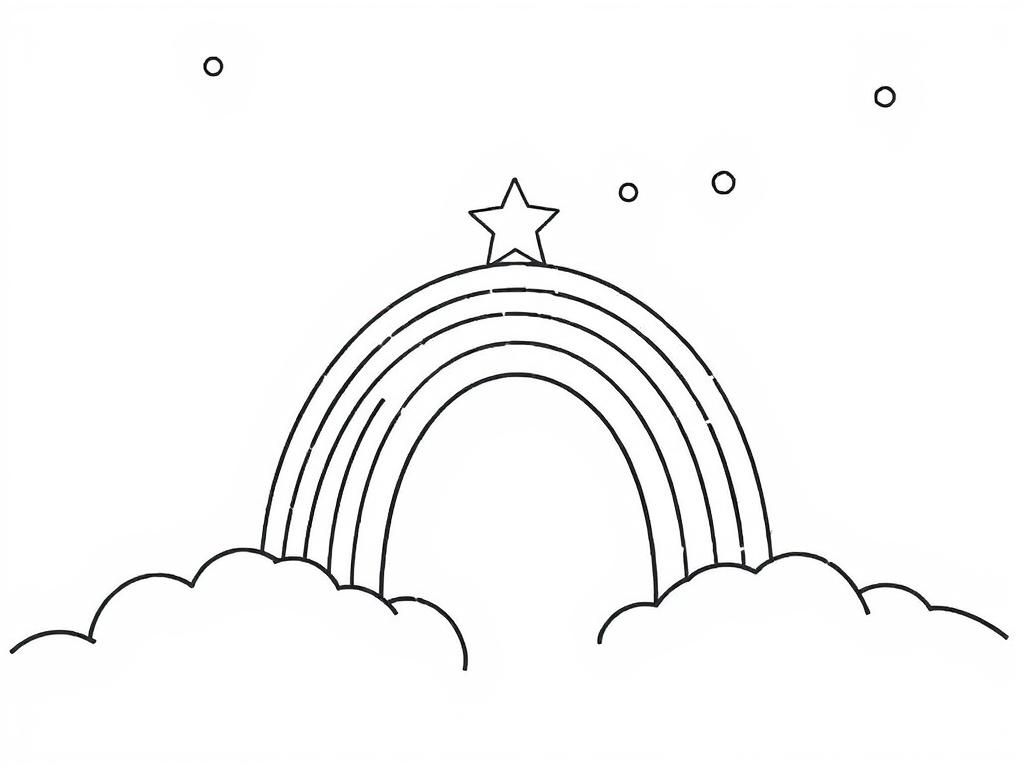 rainbow christmas - Free Printable Coloring Page