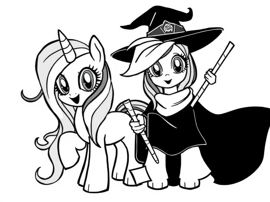 rainbow dash with a wizard and a witch, don't attempt to draw hands