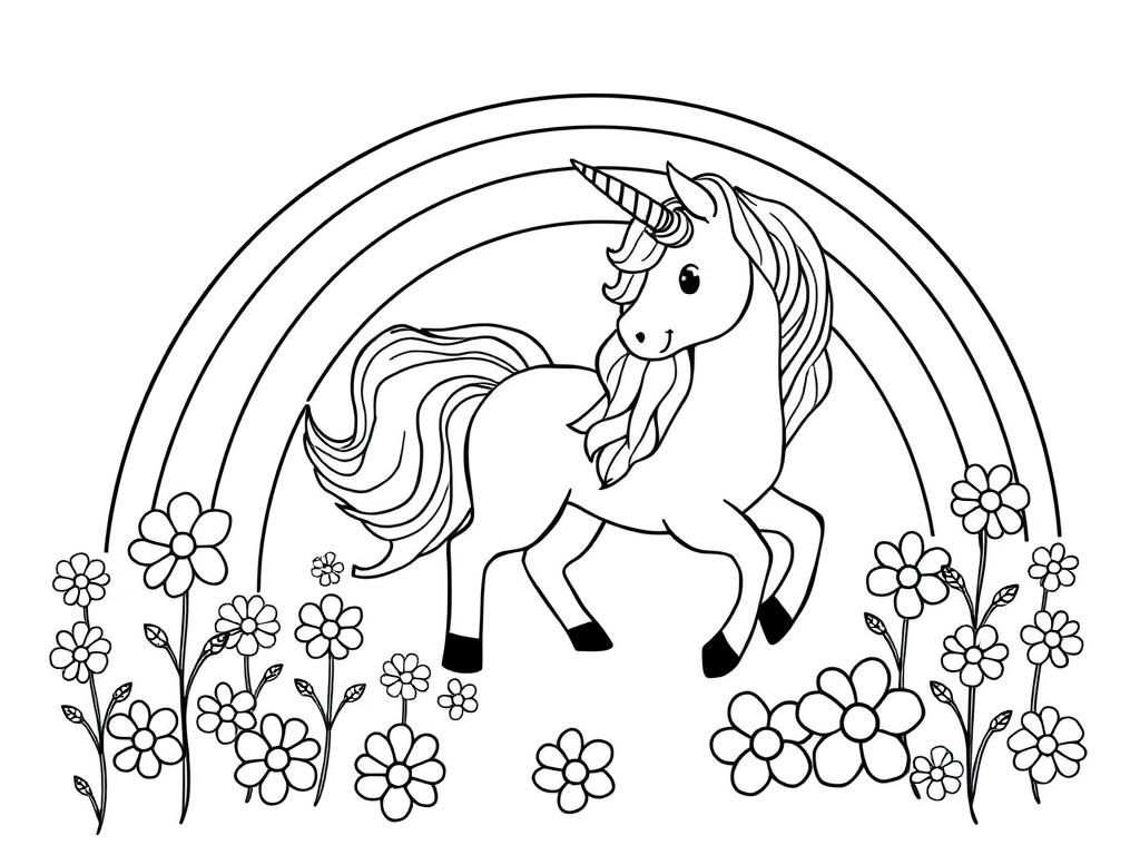 Unicorn Coloring Page: Fantasy Creatures for Kids