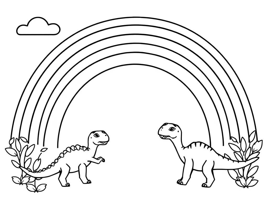 Preview of rainbows and dinosaurs