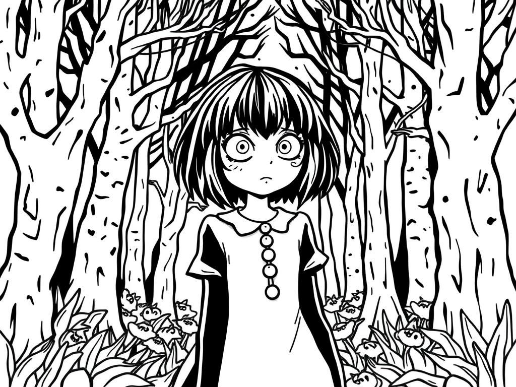 Preview of ramona flowers as a goth in a scary forest