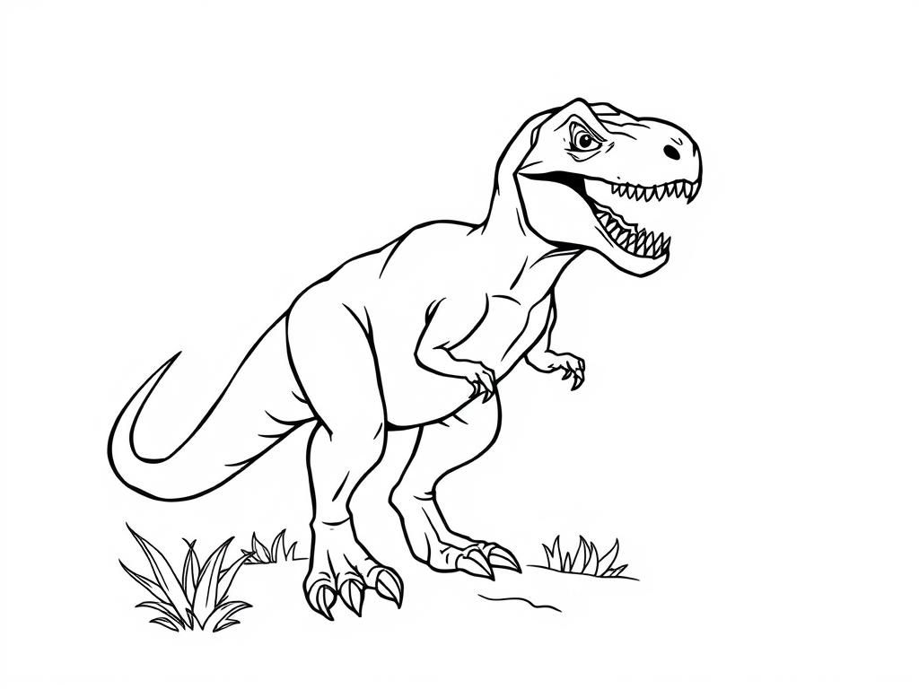 T-Rex Dinosaur Coloring Page