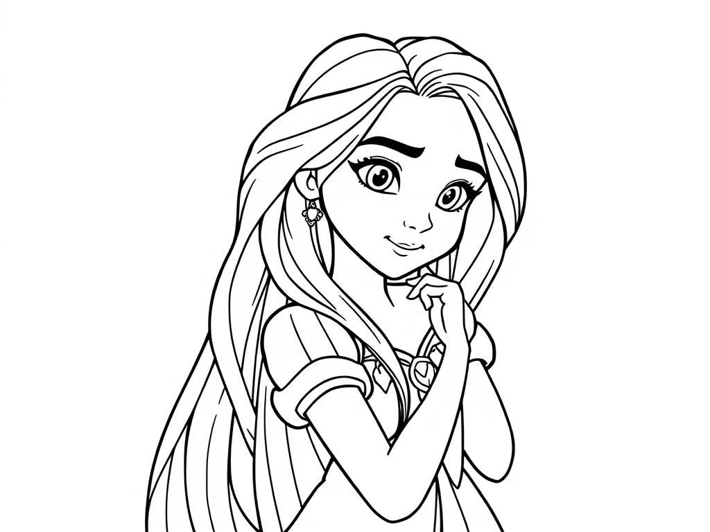 Rapunzel Coloring Page