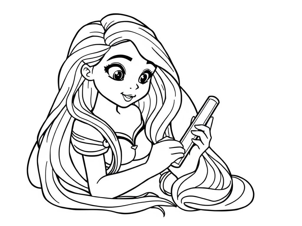 Rapunzel Coloring Page