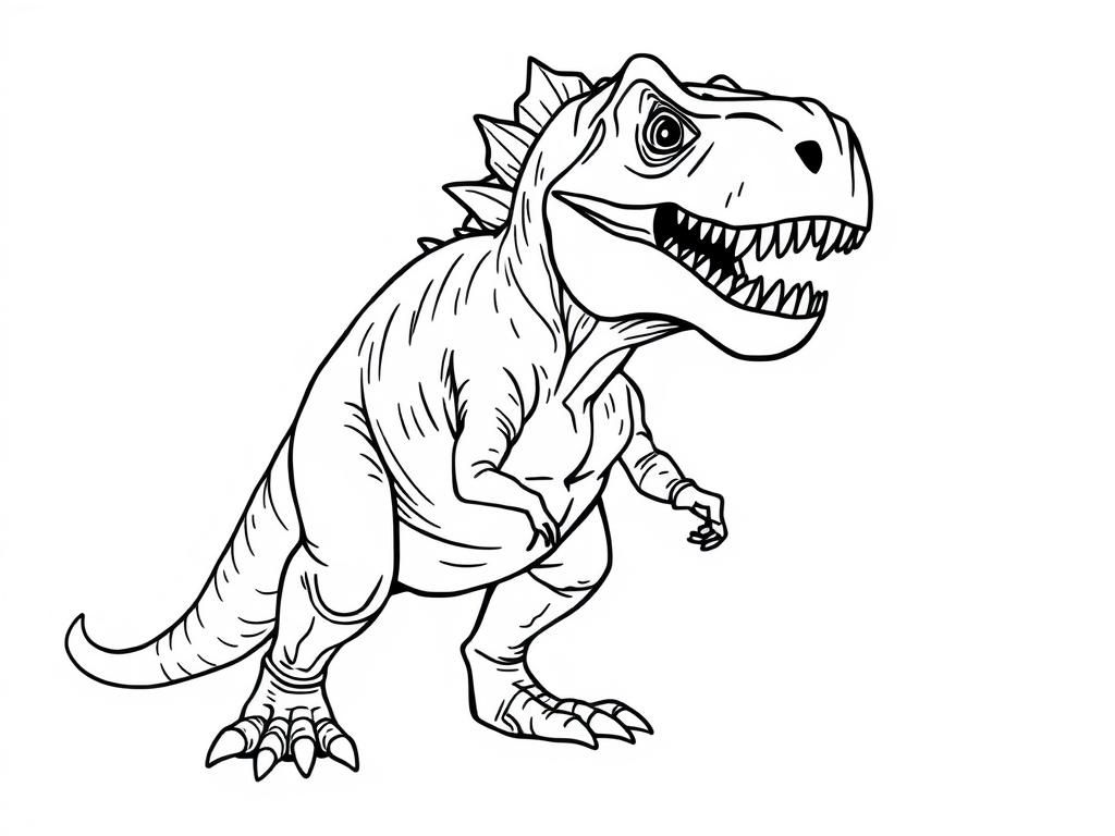 Tyrannosaurus Rex Dinosaur Coloring Page