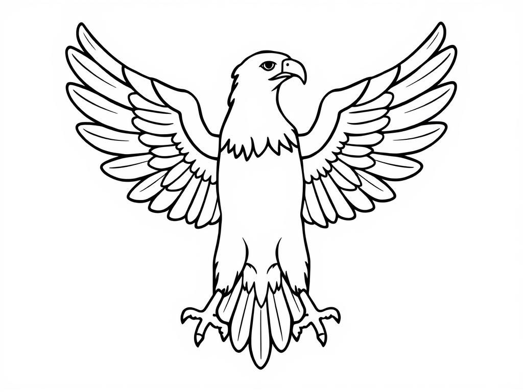 Bald Eagle Coloring Page - Learn to Draw with American Symbol