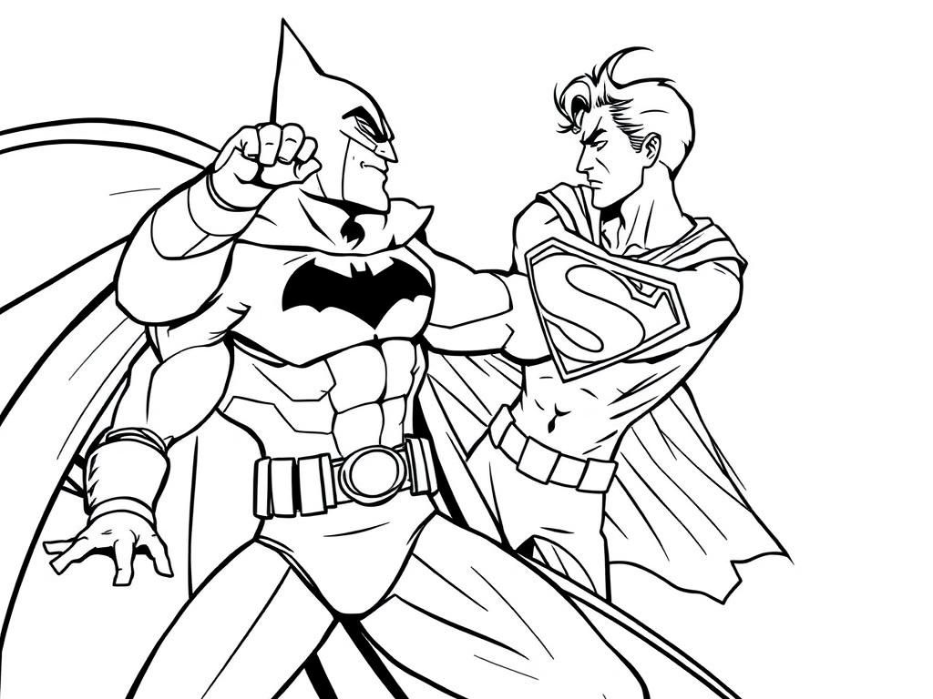 Superhero Coloring Page