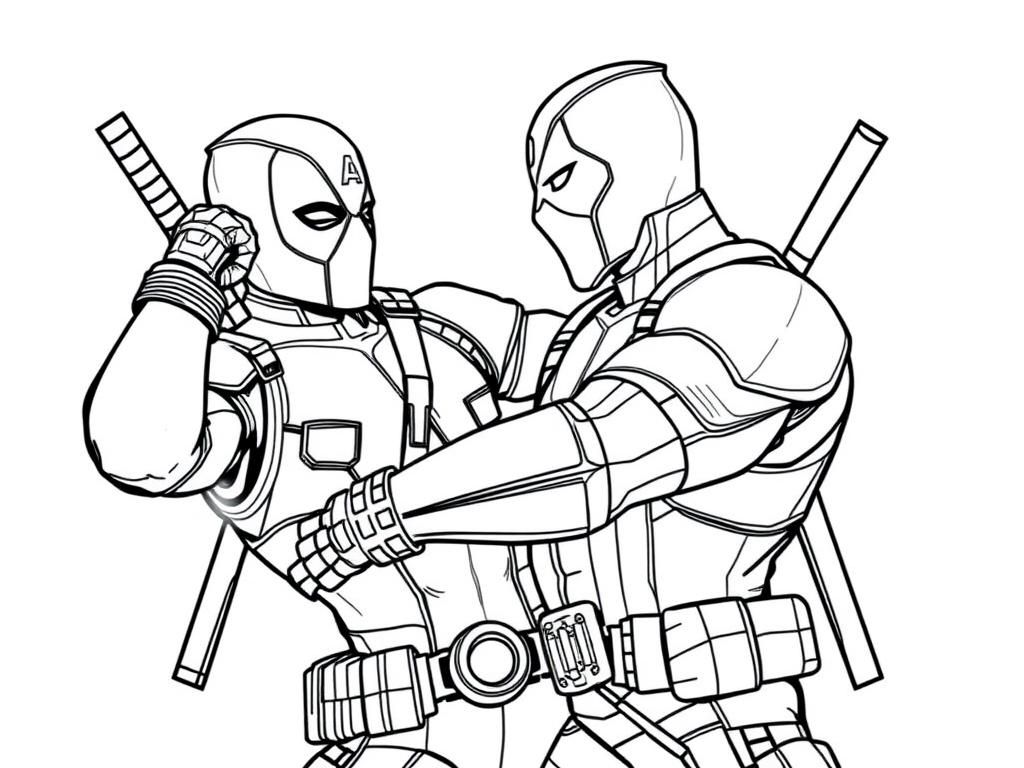 realistic deadpool battling captain america