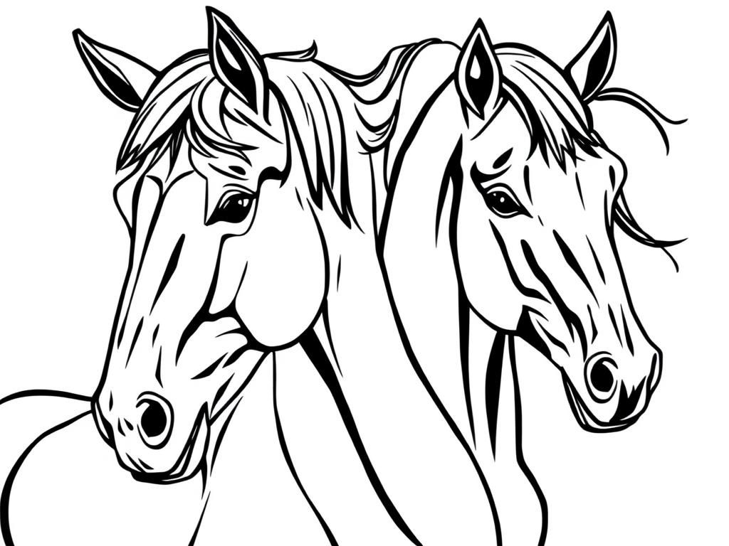 Horse Coloring Page: Nature's Majestic Creatures