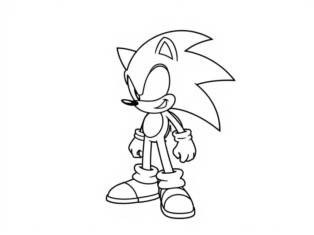 Sonic The Hedgehog Coloring Page