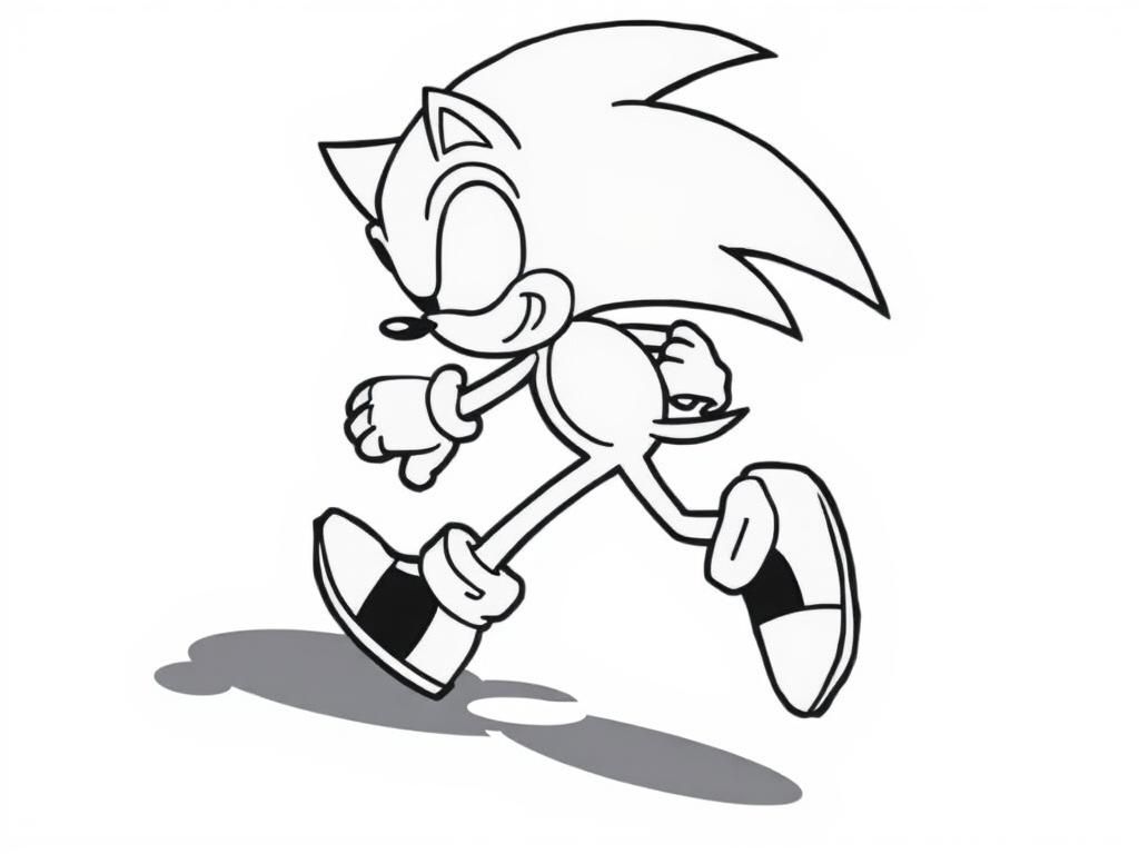 Sonic The Hedgehog Coloring Page