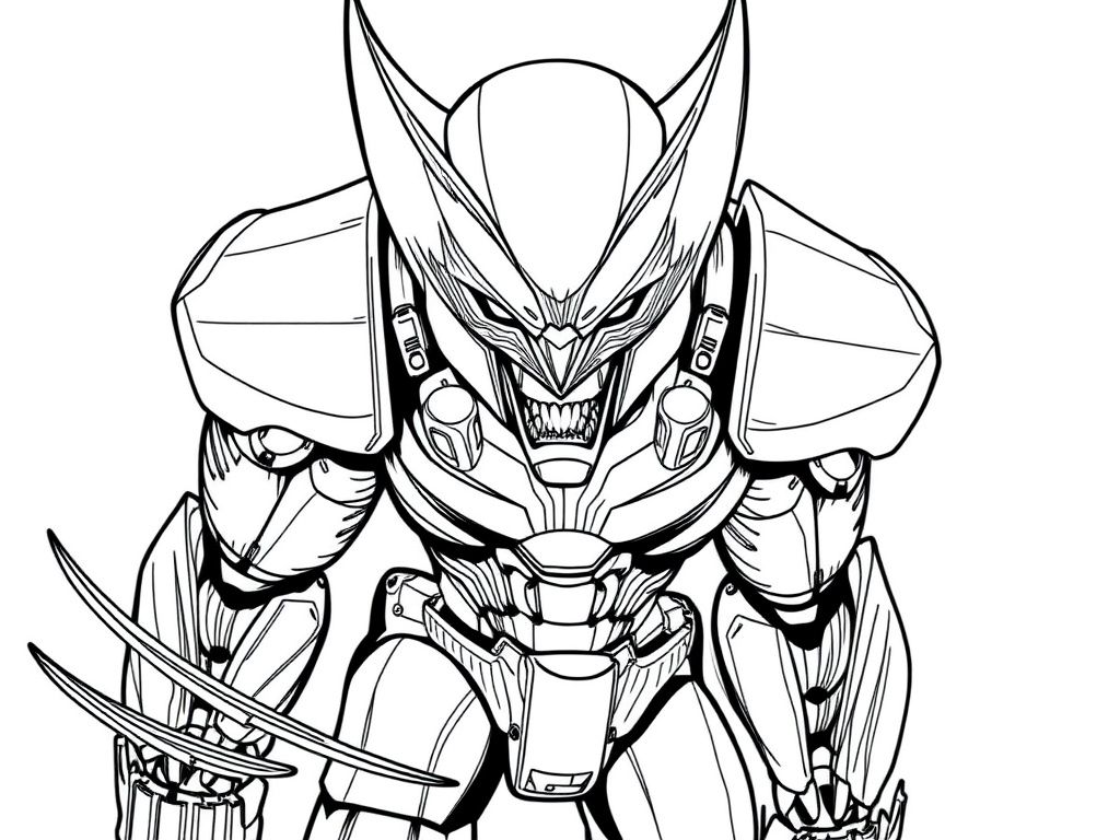 Robo Hero Coloring Page