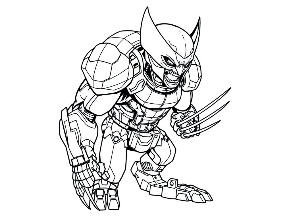 Wolverine Robot Coloring Page