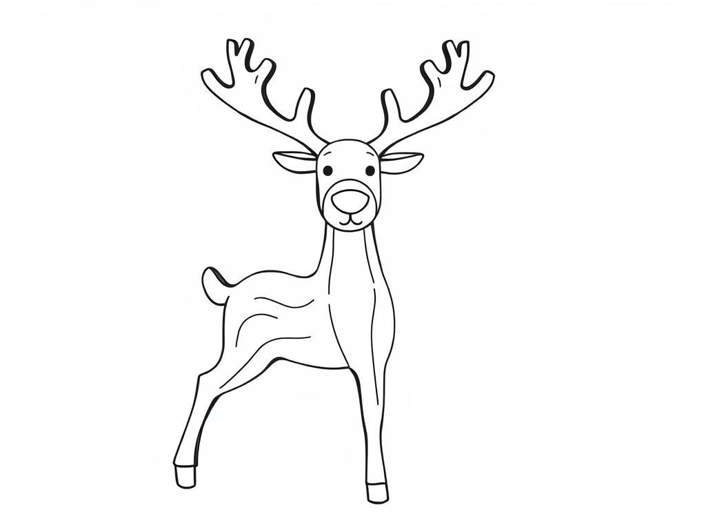 Rendier kleurplaat