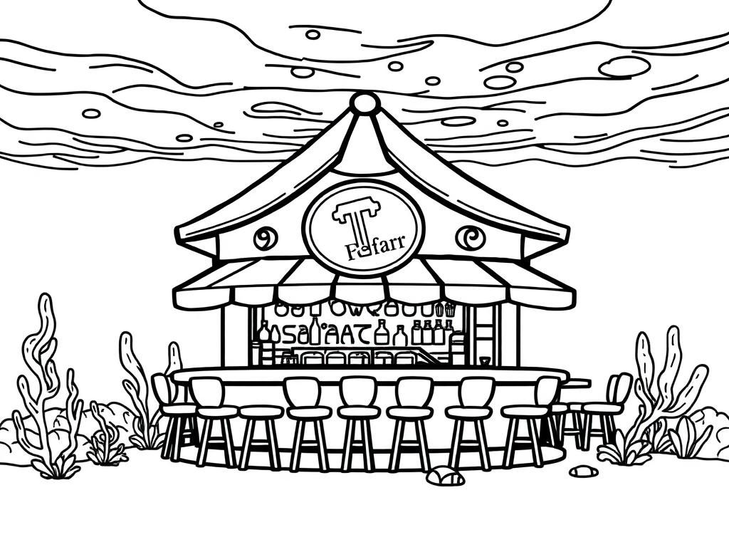 restaurant under water with logo