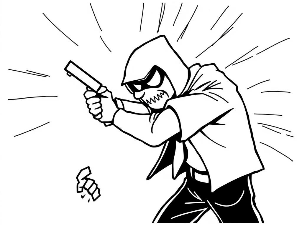 Superhero Action Coloring Page