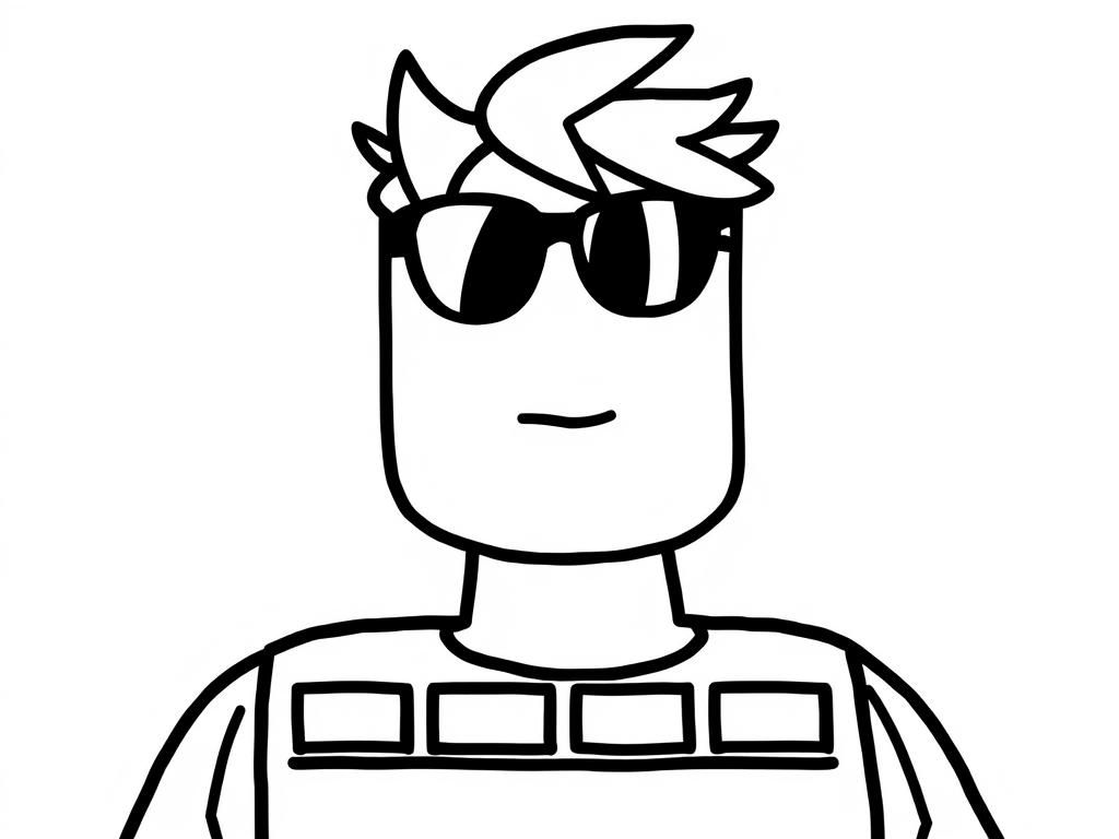 Roblox Character Coloring Page - Free Printable Coloring Page