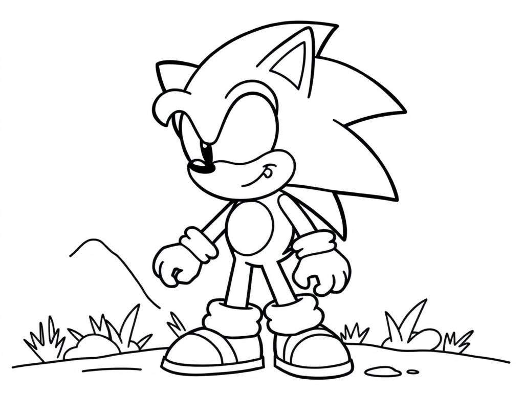 Sonic The Hedgehog Coloring Page