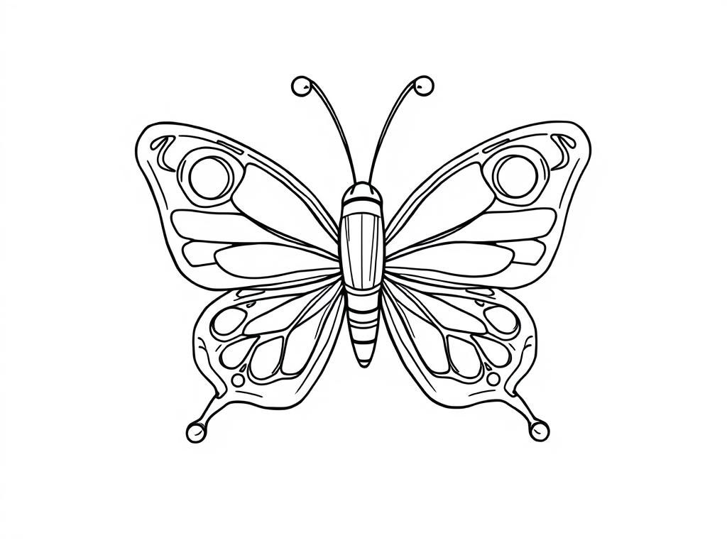 robot butterfly - Free Printable Coloring Page