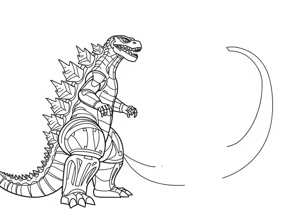 Godzilla Robot Coloring Page