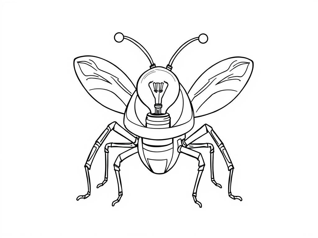 Robotic Insect Coloring Page