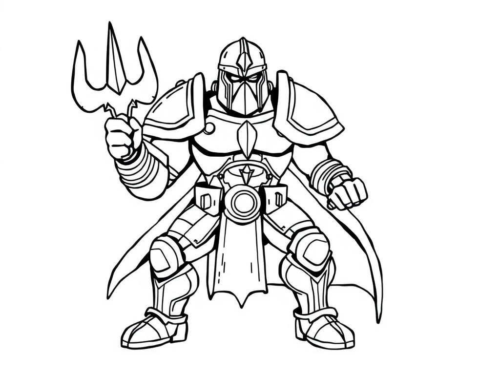 Kleurplaat Middeleeuwse Ridder