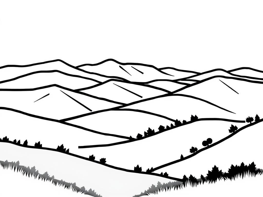 Landscape Coloring Page