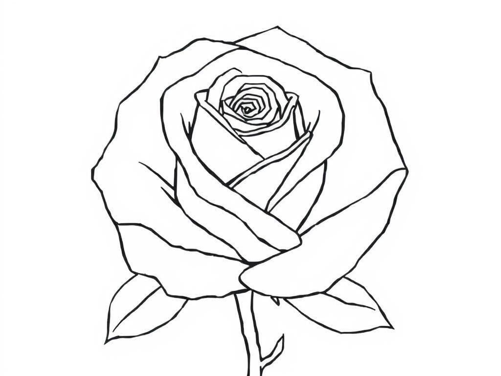 Rose Coloring Page
