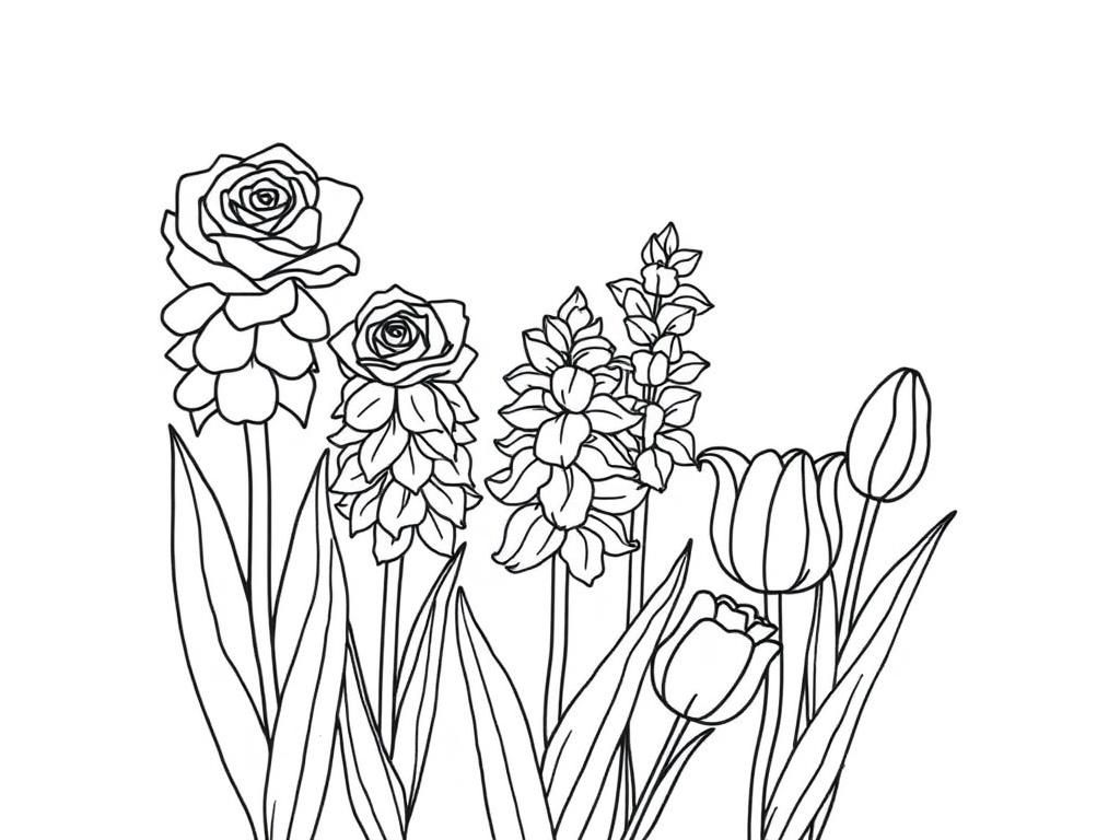 Flower Bouquet Coloring Page