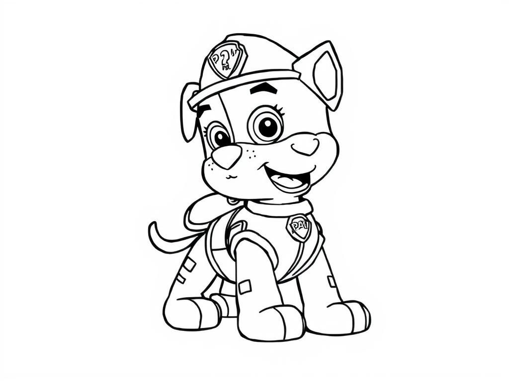 Cartoon Dog Police Coloring Page