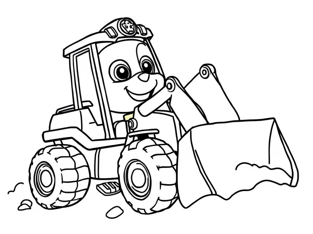 Preview of rubble paw patrol driving his bulldozer