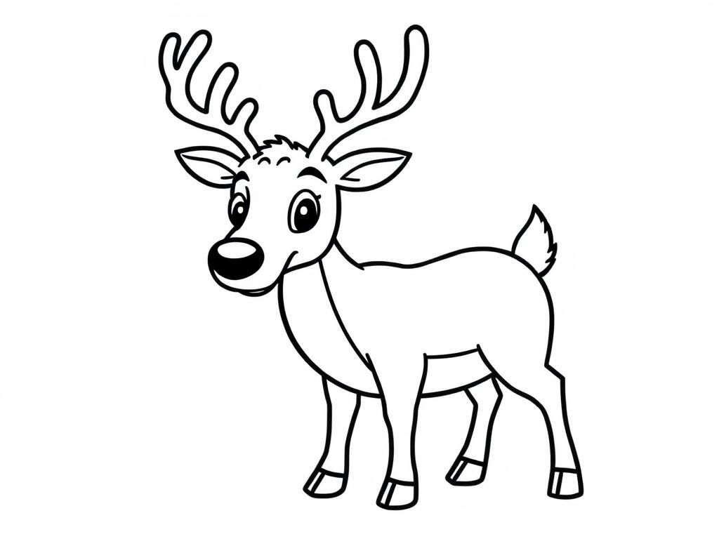 rudolph - Free Printable Coloring Page