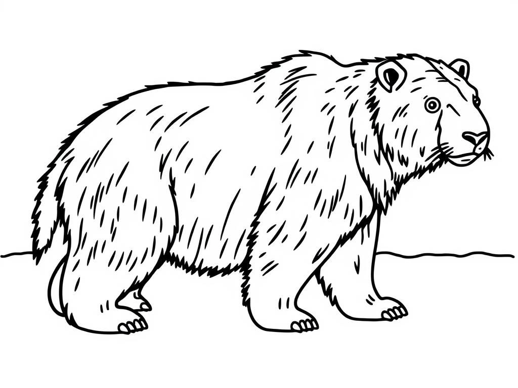 Sabre in ice age - Free Printable Coloring Page