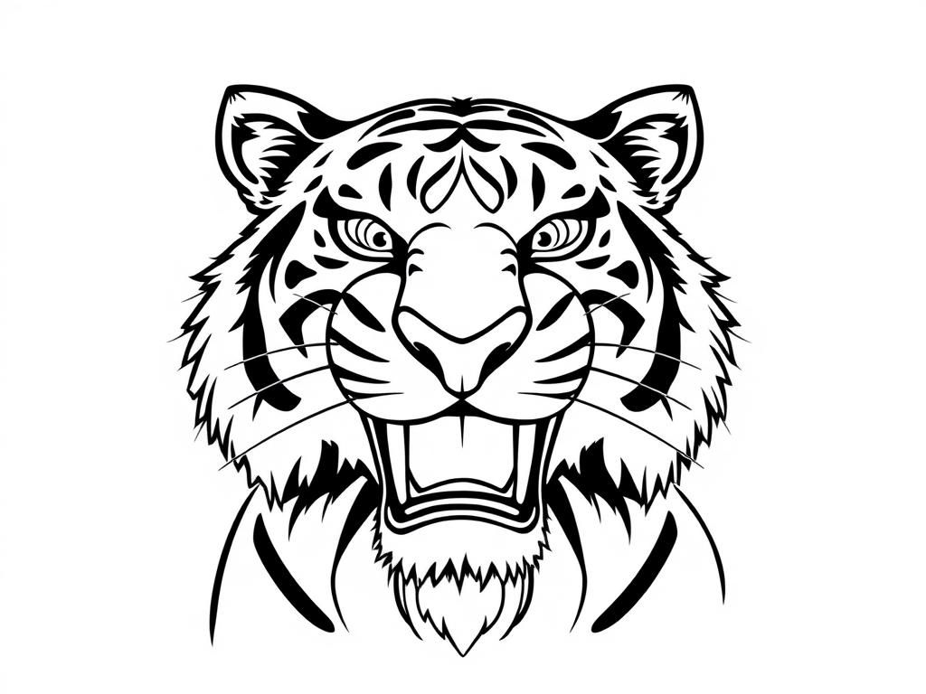 Tijger Kleurplaat