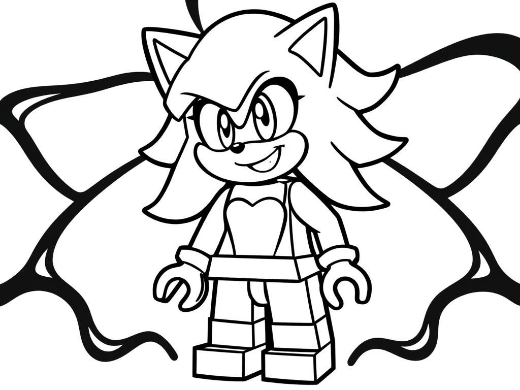 Shadow the Hedgehog Lego Coloring Page