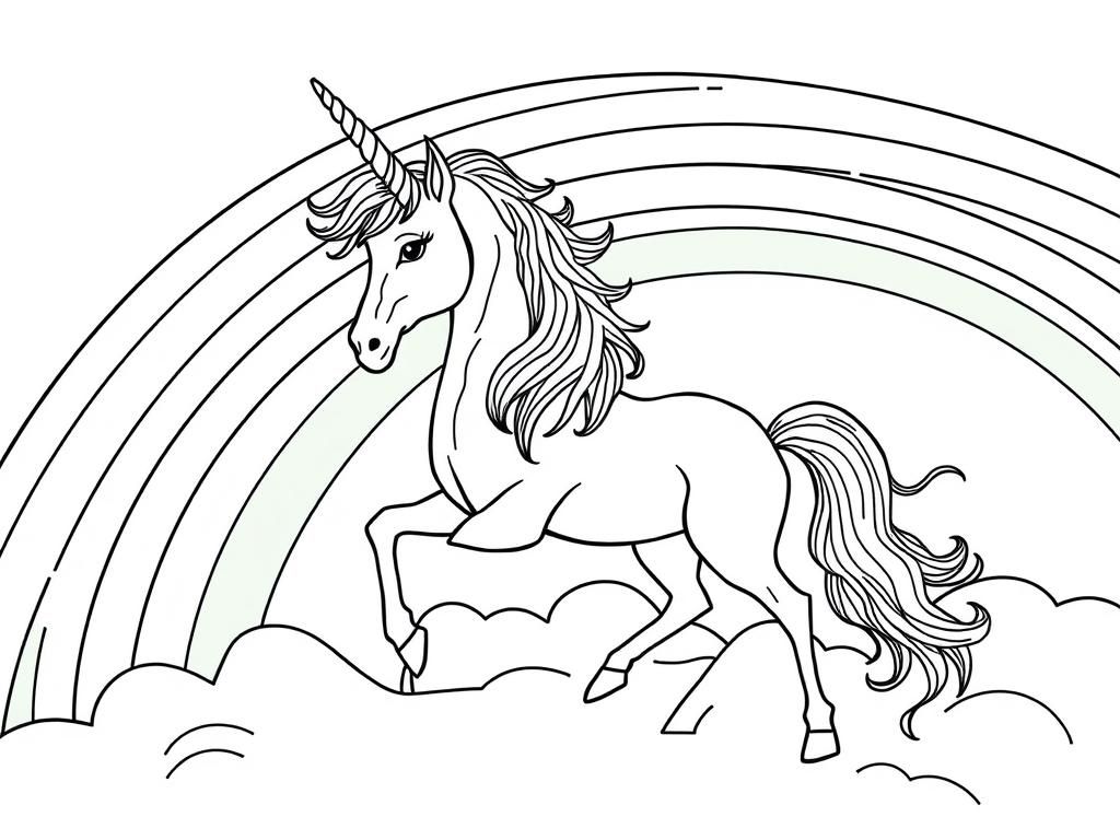Unicorn Coloring Page
