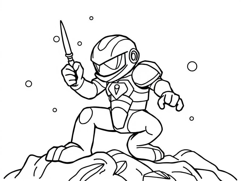 Space Soldier Coloring Page
