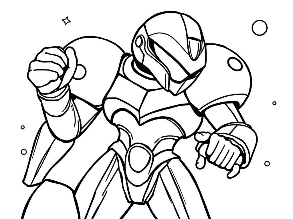 Space Soldier Coloring Page