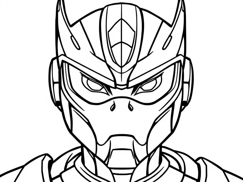 Robot Superhero Coloring Page