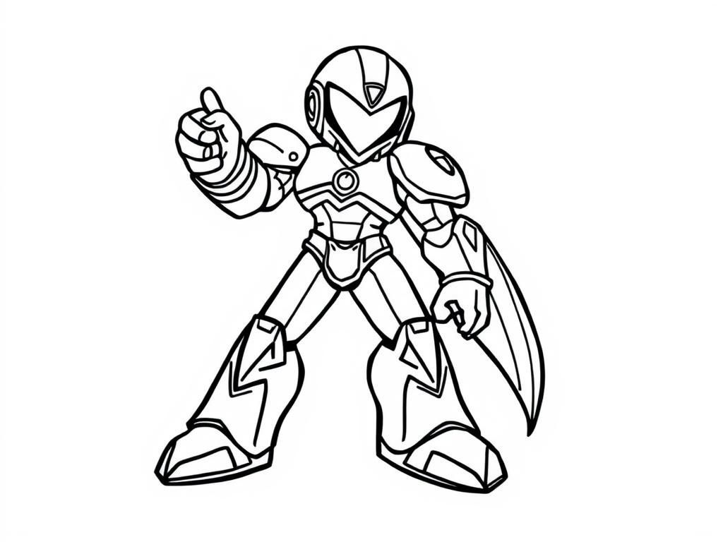Robot Warrior Coloring Page