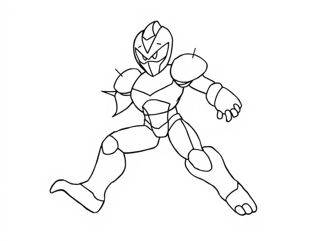 Robot Superhero Coloring Page