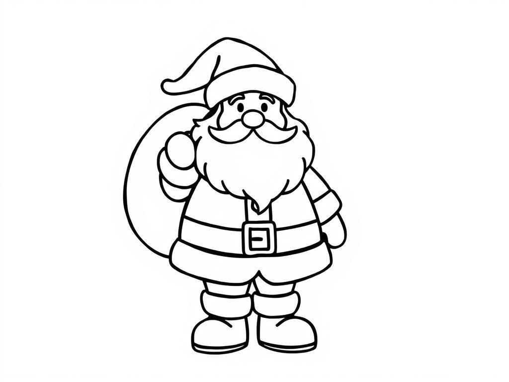Santa Claus Christmas Coloring Page