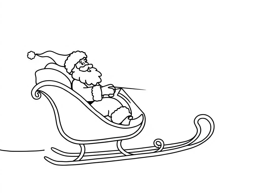 Preview of Santa riding a sleigh