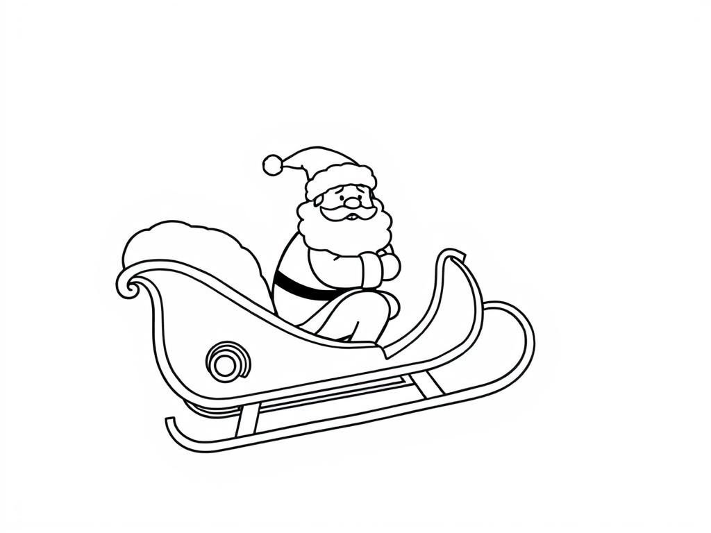 Santa Claus Sleigh Coloring Page