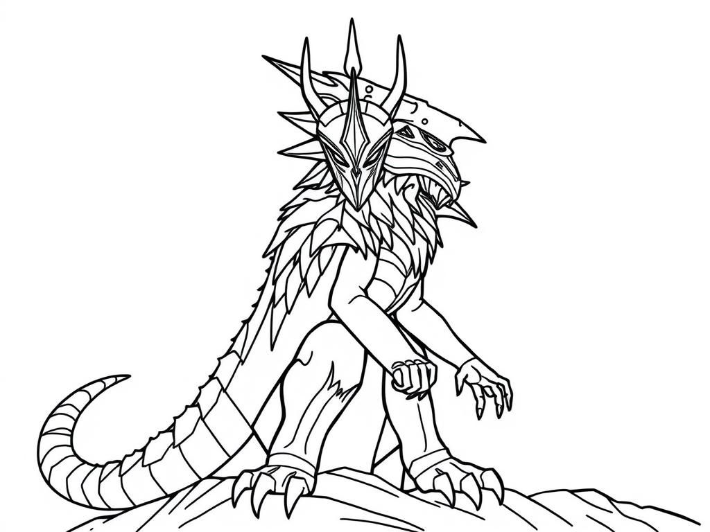 Mythical Dragon Coloring Page