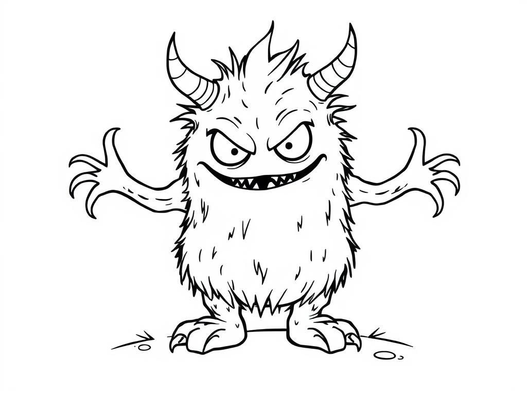 Monsters Coloring Page