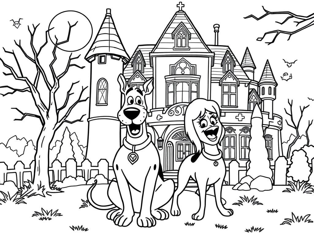 Scooby Doo Halloween Coloring Page