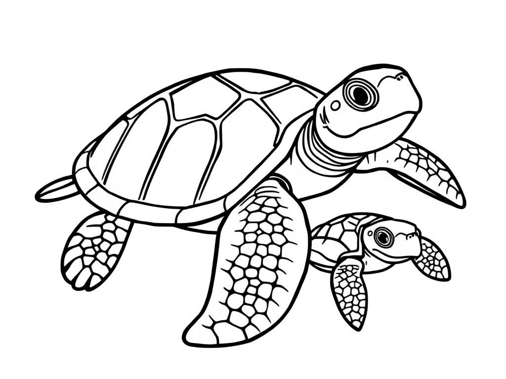 Sea Turtles Coloring Page